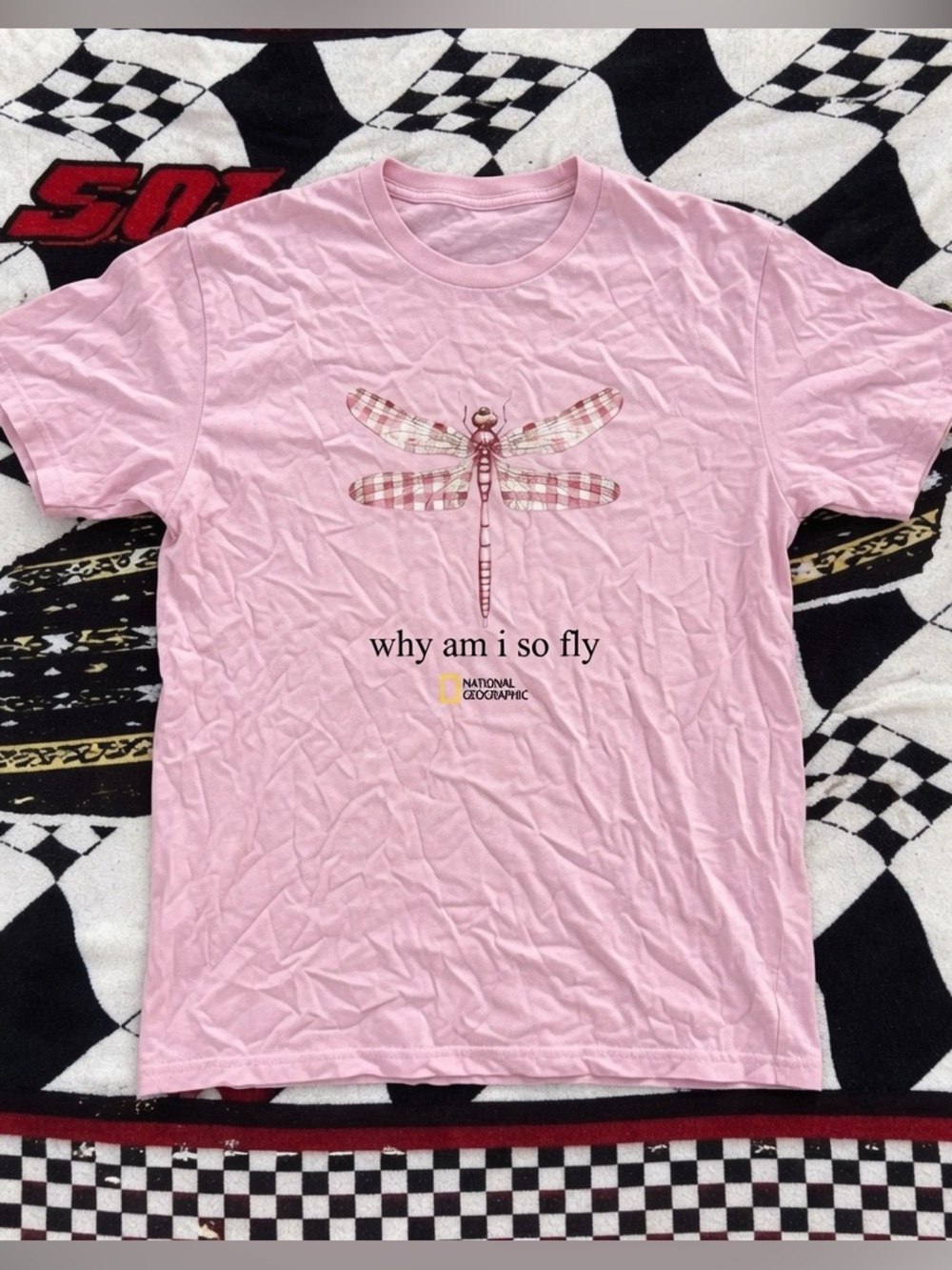 Gildan Light Pink Dragonfly Graphic Tee